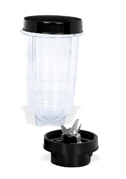 Sunmeet Pro Big Bullet Juicer Jar ABS Plastic Set of 1 Bullet Jars 530ml, Color Black - Image 2